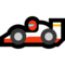 Racing Car emoji on Microsoft